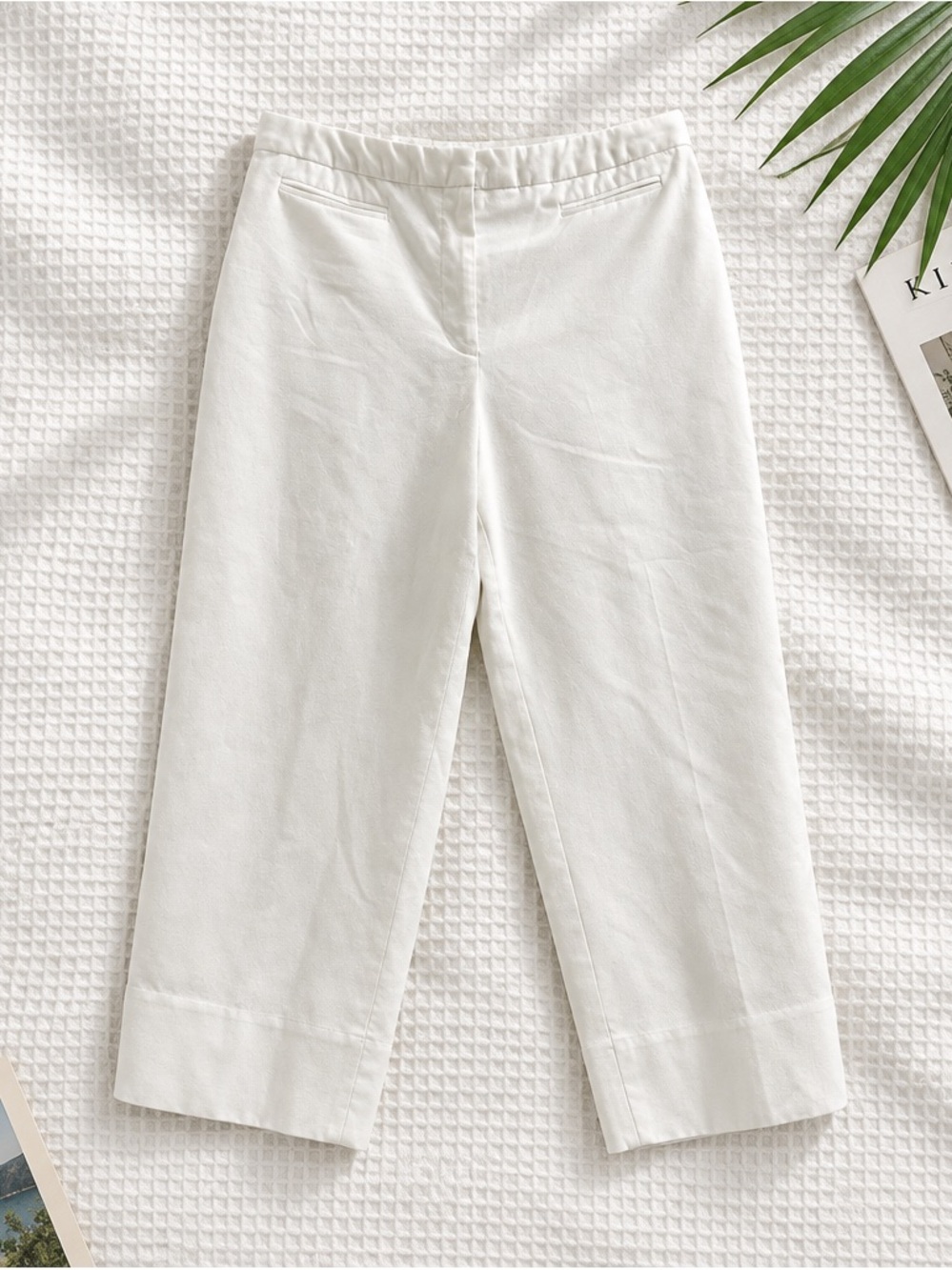 Talbots Heritage Classic White Cropped Straight-Leg Pants